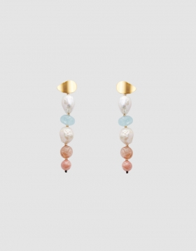 Column Earrings in Pastel