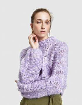 The Julliard Mohair Pullover in Lilac