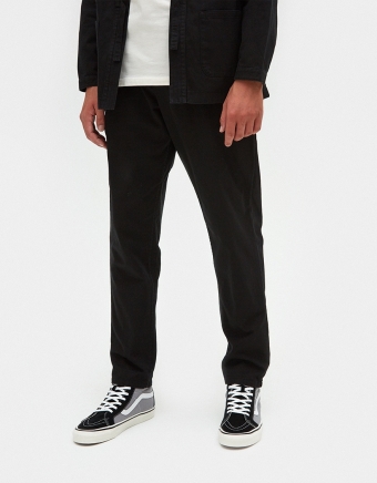 Elasticated Wide Trousers in Black
