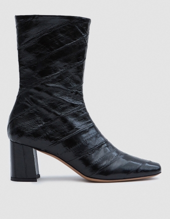 Mira Eel Skin Boot in Black