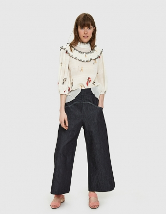 Lowell Pleated Top