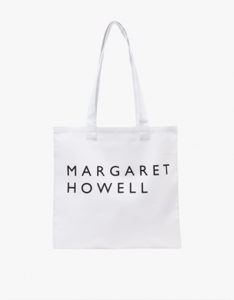 Logo Bag Cotton Drill in White