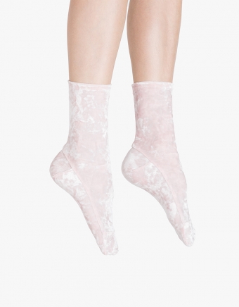 Blush Pink Foil Crushed Velvet