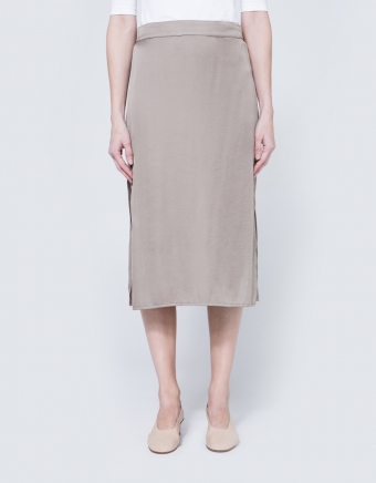 Slip Skirt in Warm Grey