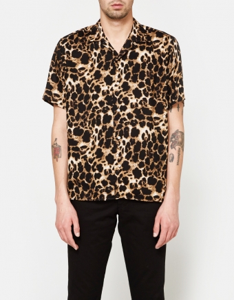 Rayon Leopard SS Camp Shirt