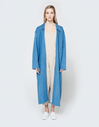Coat in Medium Denim