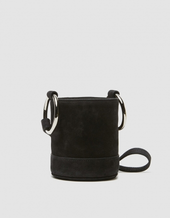 Bonsai 15 cm Bag in Black Nubuck with Strap