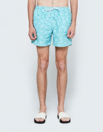 Pacifique Elastic Boardshort in Aqua