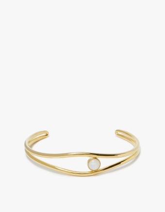Double Wave Choker in Gold