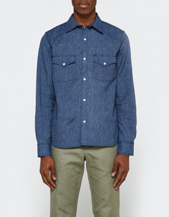 Western Shirt Mock Twist Denim