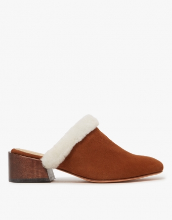 Mury Mule in Suede Terra
