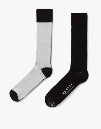 Split Color Block Sock