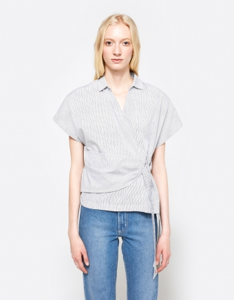 Crossover Tie Top in Stripe