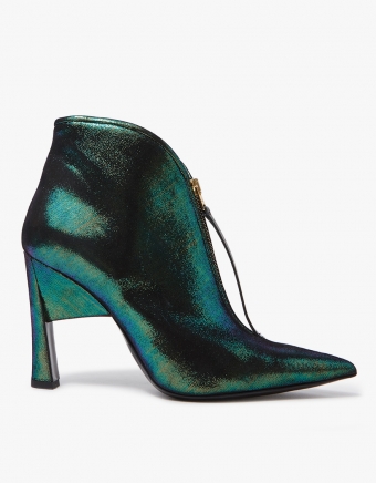 Ankle Boot in Emerald/Black