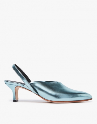 Wext Heel in Blue Metallic