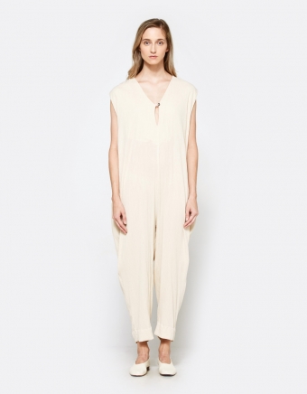 Gathered Jumper in Beige