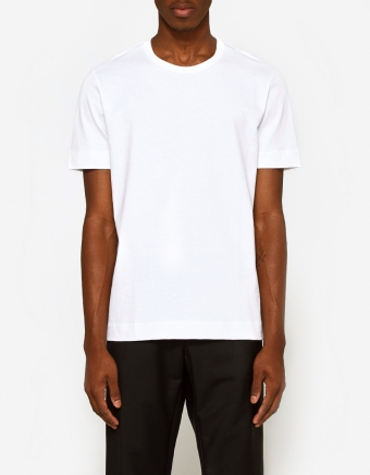 Crew Neck SS Tee in White