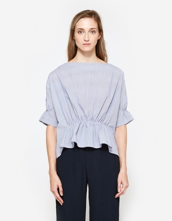 Lane Top in Blue/White