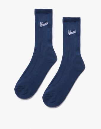 Strike Socks in Navy/White