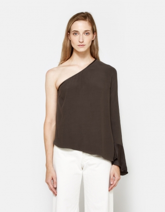 One Shoulder Asymmetrical Top in Army