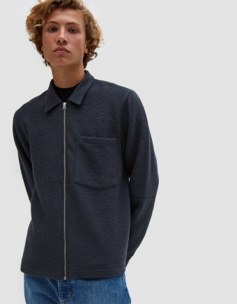 Raw Edge Blouson Graphite Curl