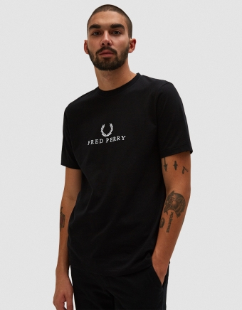 Monochrome Tennis T-Shirt in Black