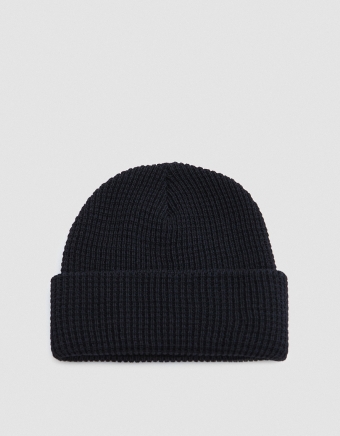 Waffle Beanie in Black