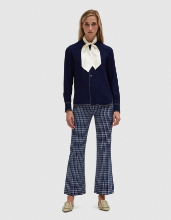 Trouser in Mazarine Blue