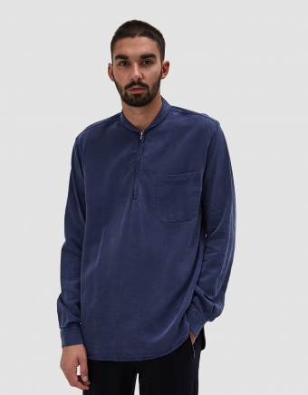 Shawl Zip Shirt Liquid Turbo Blue
