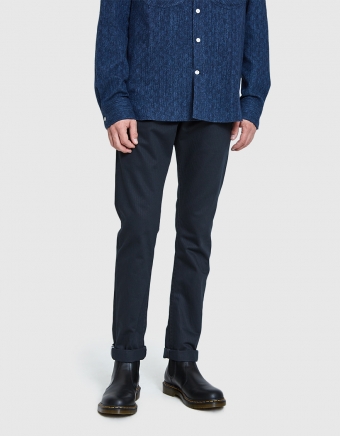 Officer Trouser in Black Herringbone