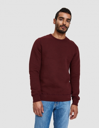Cabin Fleece Crewneck in Oxblood