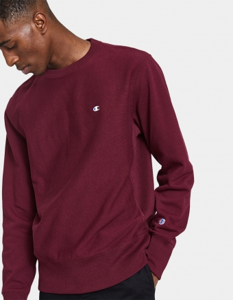 RW Crewneck Sweatshirt in Burgundy