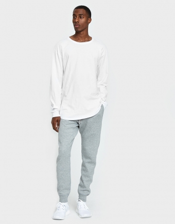 Slim Sweatpant Mesh Double Knit in Heather Grey