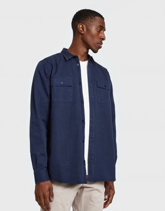 Villads Twill Shirt in Navy