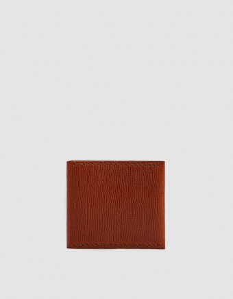 Coin Wallet in Embossed Tan