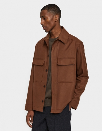 Maxi Overshirt in Tobacco