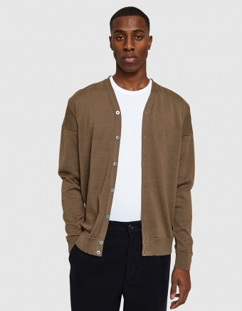 Intro Cardigan in Tobacco Brown