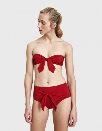 Bandeau Tie Top in Red