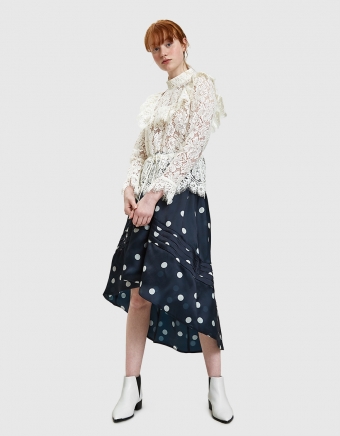 Seneca Silk Skirt in Total Eclipse
