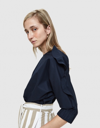 Monserrat Blouse in Navy