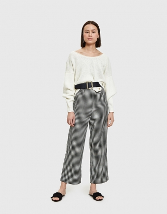 Franz Cropped Sweater in Off White