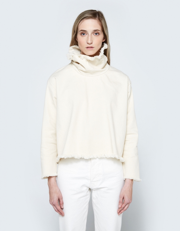 Fitted Turtleneck in Cream