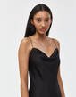 Della Slip Dress in Black