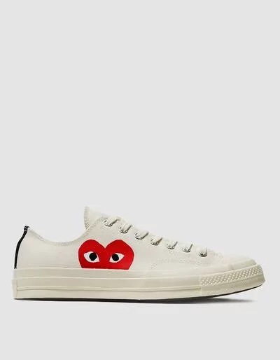Comme des Garçons Play Play Converse Chuck Taylor Low in Beige