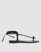 Bibiana Leather Flat in Black
