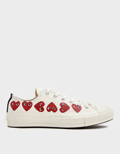 Comme des Garçons Play Play Converse Chuck Taylor Low Multi Heart Sneaker in Off White
