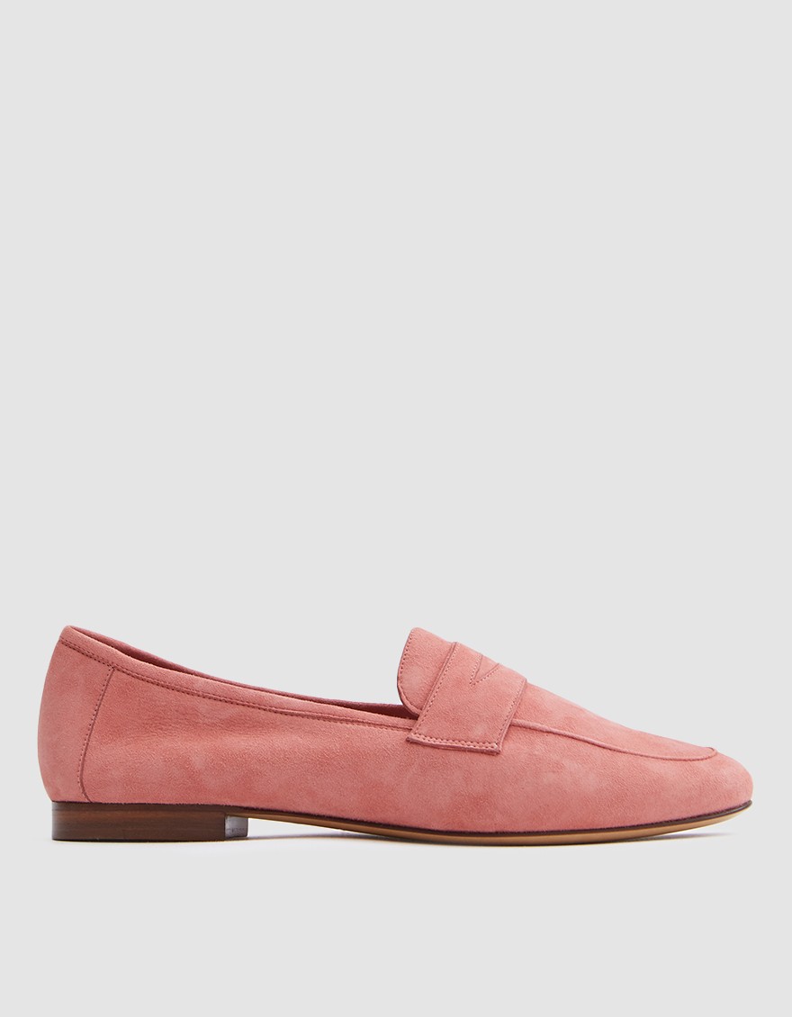 Classic Suede Loafer in Blush
