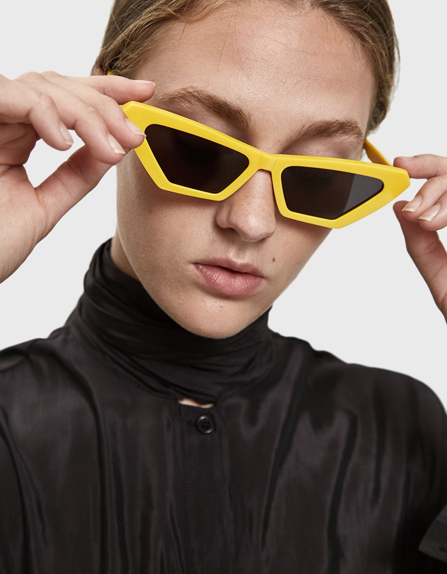 Tiger Square Yellow Sunglasses