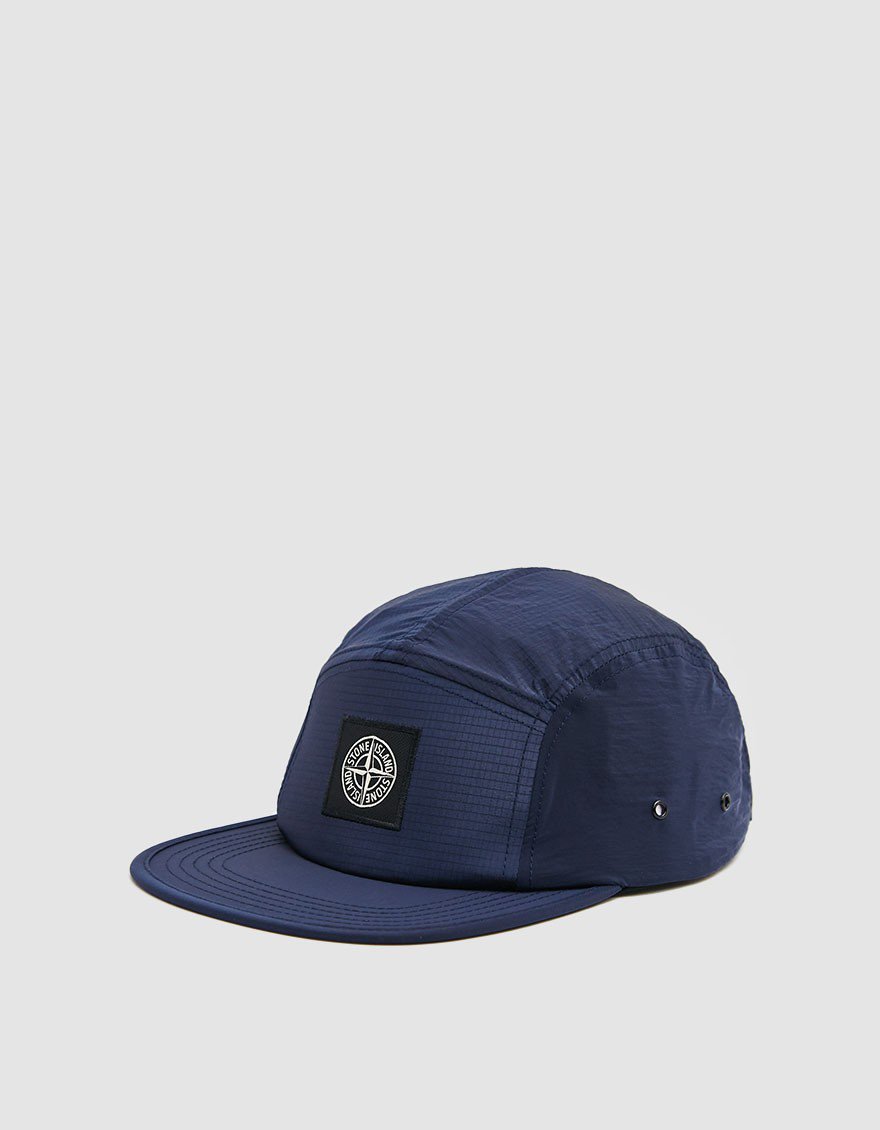 Nylon Metal Ripstop 5-Panel Hat in Blue Marine