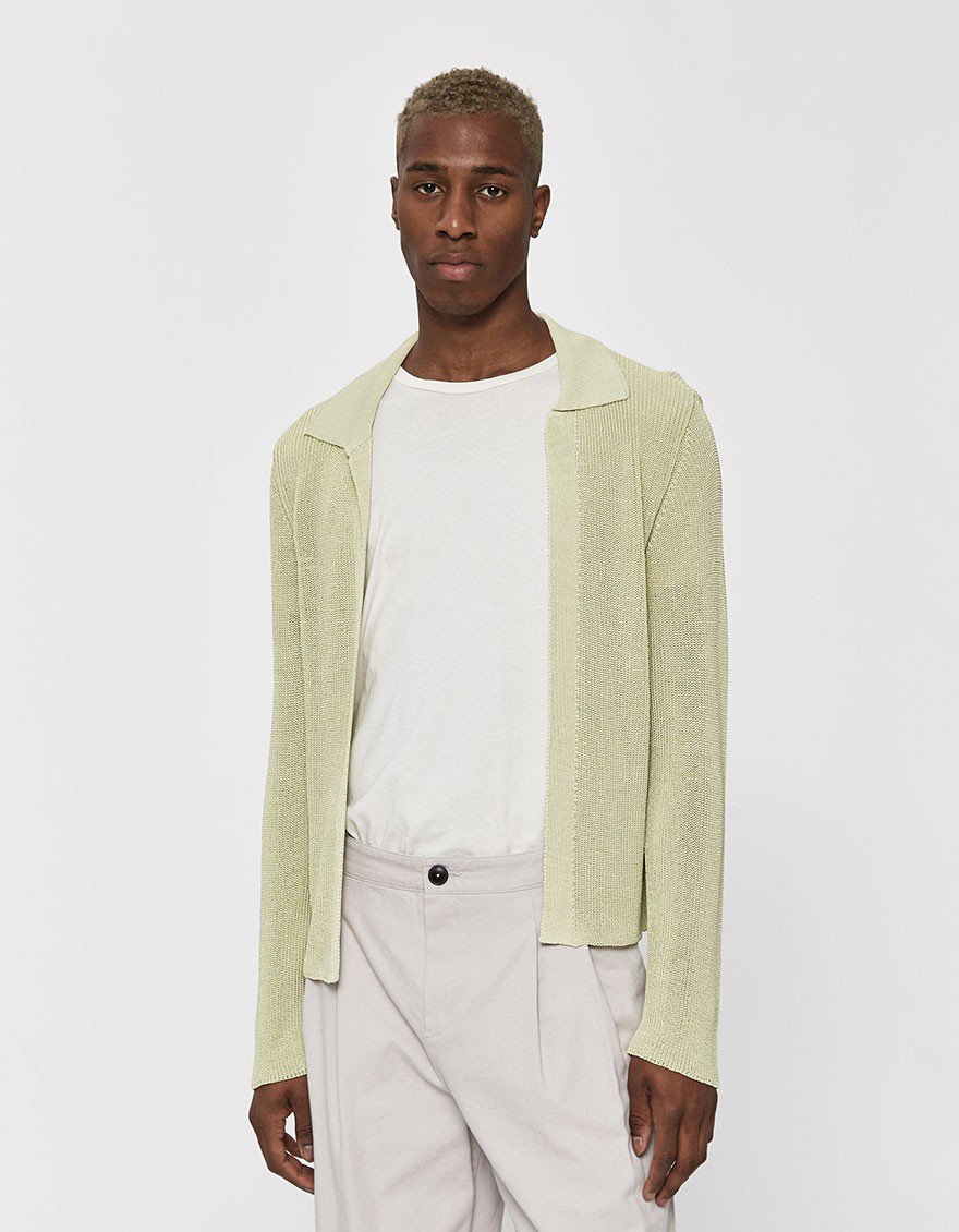 Knit Open Cardigan in Mint